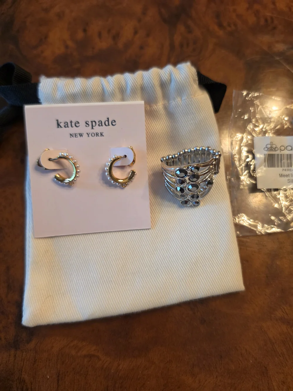 NWT Kate Spade Earrings + Paparazzi Costume Ring 💕✨
